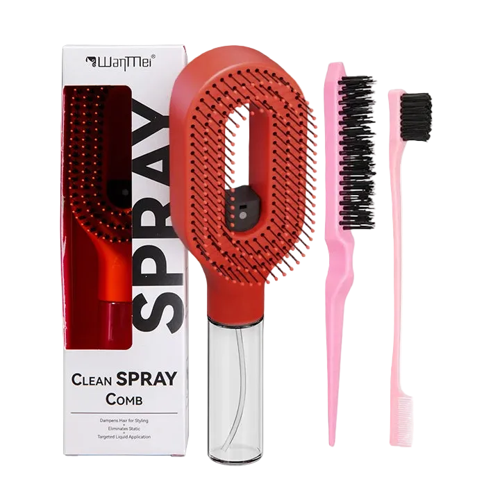MistBrush Pro™ 2-in-1 Detangling Spray Hair Brush