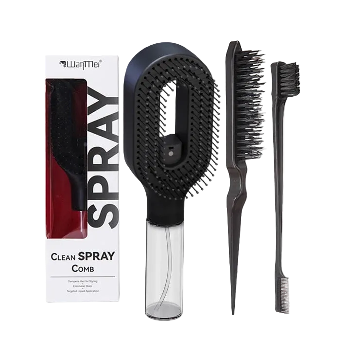 MistBrush Pro™ 2-in-1 Detangling Spray Hair Brush
