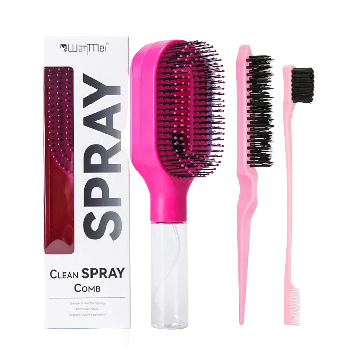 MistBrush Pro™ 2-in-1 Detangling Spray Hair Brush