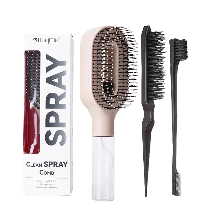 MistBrush Pro™ 2-in-1 Detangling Spray Hair Brush