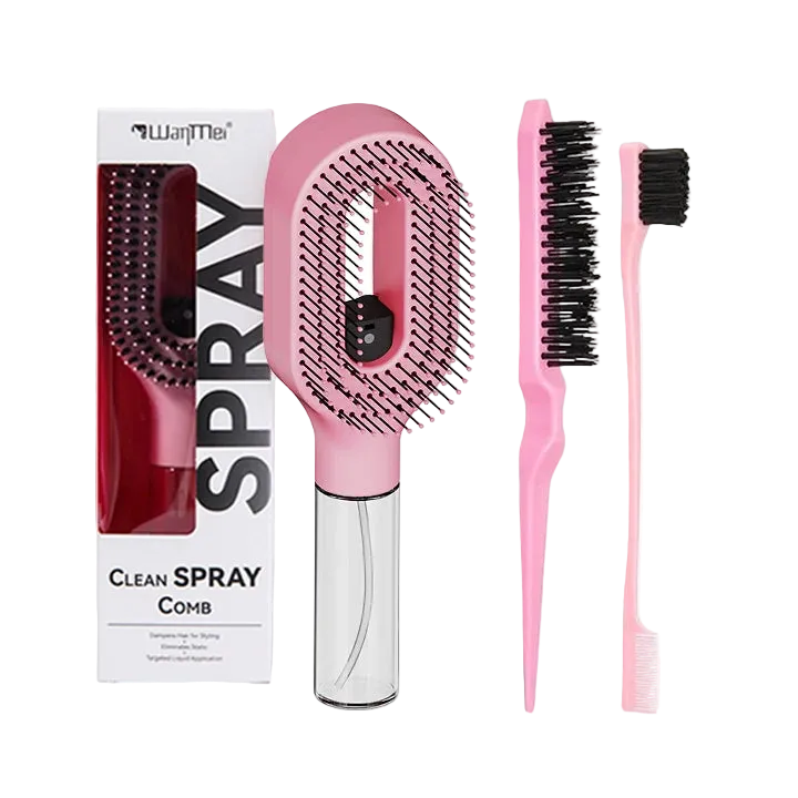MistBrush Pro™ 2-in-1 Detangling Spray Hair Brush