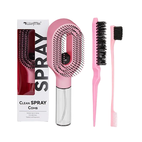 MistBrush Pro™ 2-in-1 Detangling Spray Hair Brush